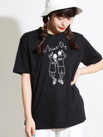 WEGO/ペアルックロゴプリントTシャツ