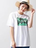 WEGO/ボタニカルフォトプリントTシャツ