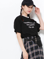 WEGO/レースハイネックレイヤードロゴTシャツ