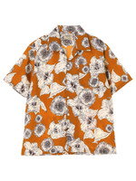 オープンカラー半袖柄シャツ：D