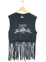 リメイクフリンジTシャツ リメイク     /サイズ表記 L