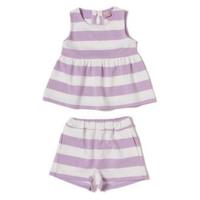 【23%OFF】ボーダー柄チュニック×パンツセット