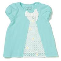 【30%OFF】リボンレース切り替えTシャツ