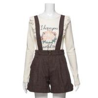 【50%OFF】【ニコ☆プチ掲載】つり付き裾リボンチェック柄ショートパンツ