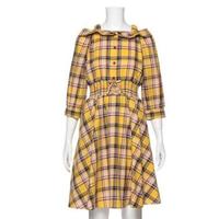 【50%OFF】オフショルダーチェック柄ワンピース