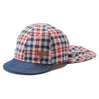 【50%OFF】チェック柄日よけつきキャップ