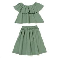【50%OFF】フレアブラウス×スカートセットアップ
