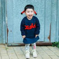 【50%OFF】フロントロゴ切り替えワンピース