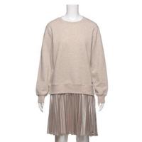 【50%OFF】プリーツ切り替え裏毛ワンピース