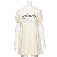 【50%OFF】ロゴ刺しゅう入りパフスリーブワンピース