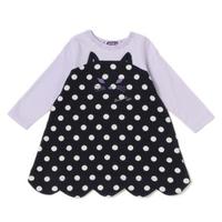 ネコドットスカラップワンピース