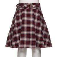 ベルトつきチェックスカパン