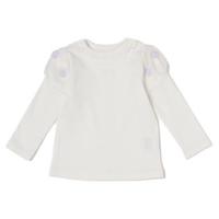 肩チュールお花Tシャツ