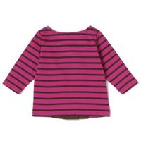 後ろフレア先染ボーダーTシャツ