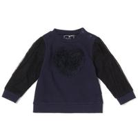 【30%OFF】袖レース裏毛トレーナー