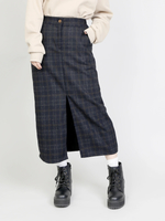 DING/チェック柄タイトロングスカート