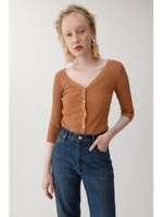 2WAY BUTTON UP ニット/L/BRN1