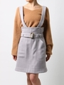 2WAYサス付ウエスト釦ミニスカート(GRY)/GRY