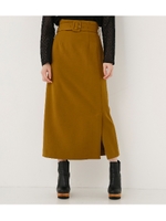 BELTED SIDE SLIT LONG SK/CAM