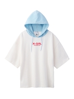 BI COLOR HOODED S/S TEE/ホワイト