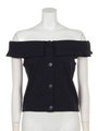 BIG COLLAR OFF SHOULDER TOPS/NVY