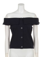 BIG COLLAR OFF SHOULDER TOPS/NVY