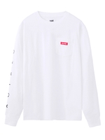BOX LOGO POCKET REGULAR L/S TEE/ホワイト