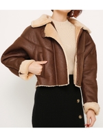 DOLMAN SLEEVE BIKER BZ/BRN