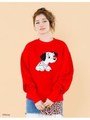 Disney:101 Stitched logo big sweater/RED
