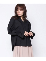 【AULI】 Dカンベルト付ブラウス/ブルー(019)