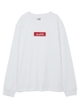 EMBROIDERED BOX LOGO L/S REGULAR TEE/ホワイト