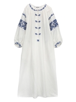 EMBROIDERED SHIRT DRESS/ホワイト