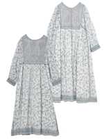 FLOWER PRINT DRESS/ライトブルー