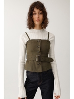 FRONT BUTTON BUSTIER/KHA