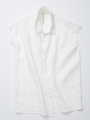 French linen shirts/WHITE