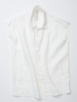 French linen shirts/WHITE