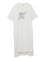 JEFF ZIGZAG LOGO TEE DRESS/ホワイト