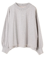 LEE×earth パフスリーブ長袖Tシャツ/杢グレー