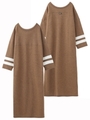 LINE SLEEVE DRESS/ブラウン