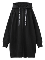 LOGO TAPE ZIP HOODIE/ブラック