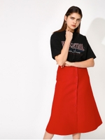 LONG FLARE ニットスカート/D/RED3