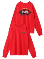 MULTI COLOR OVAL LOGO L/S REGULAR TEE/レッド