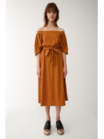 OFF SHOULDER ロングドレス/L/BRN1