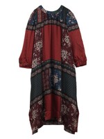 PATCHWORK DRESS/レッド