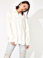 PIN TUCK ブラウス/O/WHT1