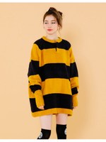 Rugby knit dress/YELLOW
