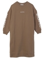 SLEEVE STENCIL SWEAT DRESS/アッシュ