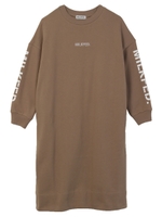 SLEEVE STENCIL SWEAT DRESS/アッシュ
