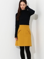 SMF T/W フリルポケット ミニスカート/YELLOW