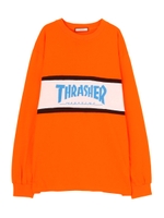 THRASHER ブロッキングラインロングＴシャツ/ORG